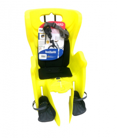 Кресло детское BELLELLI Little Duck на багажник 0-280235 Hi-Viz, светоотражающее до 7лет/22кг TUV (Италия)