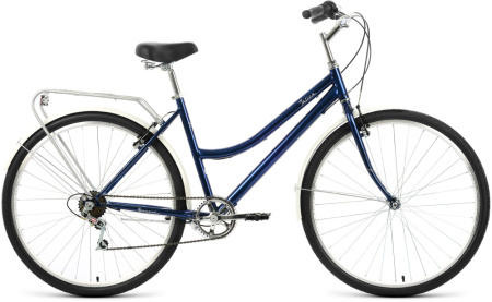 Велосипед FORWARD TALICA 28 2.0 (28" 7 ск. рост. 19") 2022, темно-синий/белый, RBK22FW28005