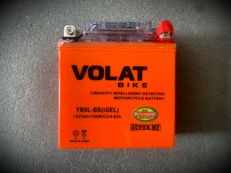Аккумулятор VOLAT (5 Ah) 80 A, 12 V  YTX5L-BS(MF) (113х70х106) 