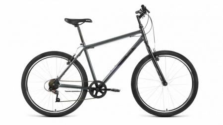 Велосипед ALTAIR MTB HT 26 1.0 (26" 7 ск. рост. 19") 2022, темно-серый/черный, RBK22AL26106