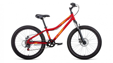 Велосипед FORWARD IRIS 24 2.0 D (24" 6 ск. рост. 12") 2022, красный/желтый, RBK22FW24836