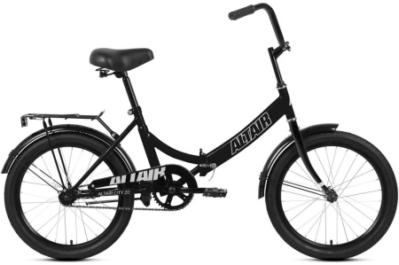 Велосипед ALTAIR CITY 20 (20" 1 ск. рост. 14" скл.) 2022, черный/серый, RBK22AL20002