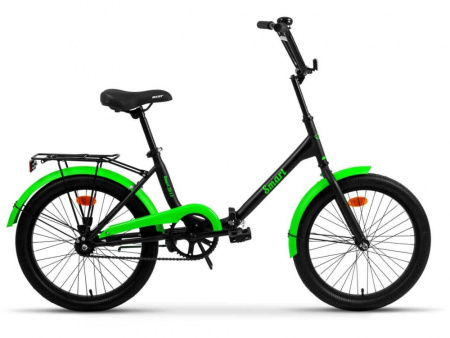 Велосипед AIST  Smart 20 1.1 20  черно-зеленый 2023 4810310025909