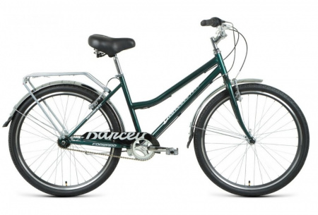Велосипед FORWARD BARCELONA 26 3.0 (26" 3 ск. рост. 17") 2020-2021, зеленый/серебристый, RBKW1C16300