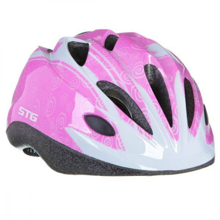 Шлем детский/подростк. STG HB6-5-D, S (48-52), розовый/белый. Х66769