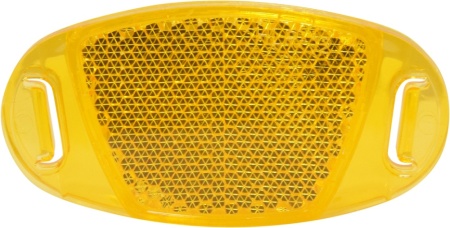 Отражатель колесный, F03, колесный, (боковой овальный желтый) (фас=20шт) SAIGUAN, RRFF03000001