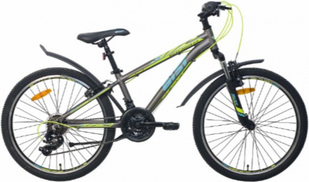 Велосипед AIST  Rocky Junior 1.1 24  серый 2022