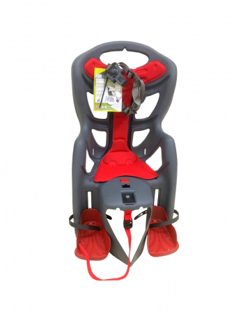 Кресло детское BELLELLI Pepe на багажник 0-280044 серое до 7лет/22кг TUV (Италия)