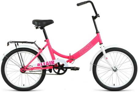 Велосипед ALTAIR CITY 20 (20" 1 ск. рост. 14" скл.) 2022, розовый/белый, RBK22AL20005