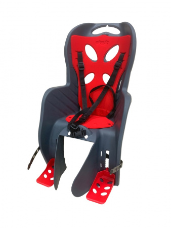 Кресло детское CURIOSO DELUXE на багажник 01-100084 темно-серое с красн.вставкой 'NFUN (Италия)