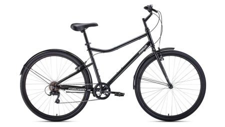 Велосипед FORWARD PARMA 28 (28" 7 ск. рост. 19") 2022, черный/белый, RBK22FW28760