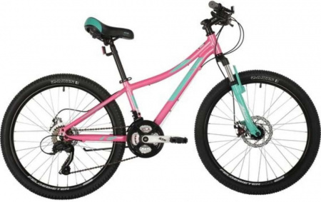 Велосипед FOXX 24" CAMELLIA розовый, алюм. рама 12", 21 скор., Power/Microshift TS38, дисковый тормо