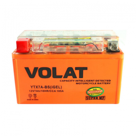 Аккумуляторная батарея марки  VOLAT [YTX7A-BS (MF) L+] (90A, 150*87*94)