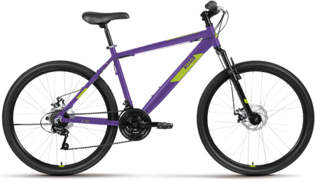 Велосипед AL 26 D (26" 21 ск. рост. 18") 2022, фиолетовый/зеленый, RBK22AL26197