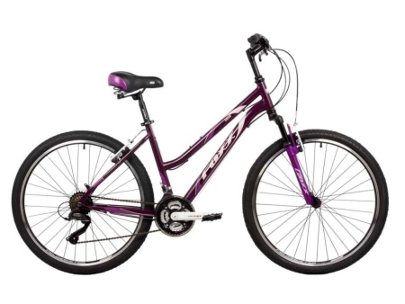 Велосипед FOXX 26" SALSA фиолетовый,сталь, размер 19"