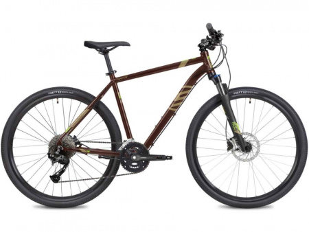 Велосипед STINGER 700C CAMPUS EVO коричневый, алюминий, размер 56