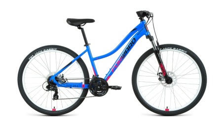 Велосипед FORWARD JADE 27,5 2.0 D (27,5" 21 ск. рост. 16.5") 2022, голубой/розовый, RBK22FW27754